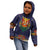 Haiti Flag Traditional Dashiki Kid Hoodie Black Color