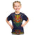 Haiti Flag Traditional Dashiki Kid T Shirt Black Color