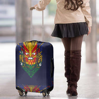 Haiti Flag Traditional Dashiki Luggage Cover Black Color