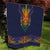 Haiti Flag Traditional Dashiki Quilt Black Color