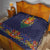 Haiti Flag Traditional Dashiki Quilt Black Color