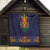 Haiti Flag Traditional Dashiki Quilt Black Color