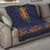 Haiti Flag Traditional Dashiki Quilt Black Color