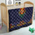 Haiti Flag Traditional Dashiki Quilt Black Color