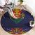 Haiti Flag Traditional Dashiki Round Carpet Black Color