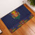 Haiti Flag Traditional Dashiki Rubber Doormat Black Color