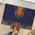 Haiti Flag Traditional Dashiki Rubber Doormat Black Color