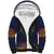 Haiti Flag Traditional Dashiki Sherpa Hoodie Black Color