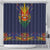Haiti Flag Traditional Dashiki Shower Curtain Black Color