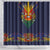 Haiti Flag Traditional Dashiki Shower Curtain Black Color