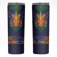 Haiti Flag Traditional Dashiki Skinny Tumbler Black Color
