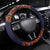 Haiti Flag Traditional Dashiki Steering Wheel Cover Black Color