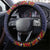 Haiti Flag Traditional Dashiki Steering Wheel Cover Black Color