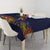 Haiti Flag Traditional Dashiki Tablecloth Black Color
