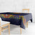 Haiti Flag Traditional Dashiki Tablecloth Black Color