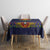 Haiti Flag Traditional Dashiki Tablecloth Black Color