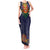 Haiti Flag Traditional Dashiki Tank Maxi Dress Black Color