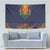 Haiti Flag Traditional Dashiki Tapestry Black Color