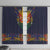 Haiti Flag Traditional Dashiki Window Curtain Black Color