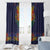 Haiti Flag Traditional Dashiki Window Curtain Black Color