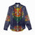 Haiti Flag Traditional Dashiki Women Casual Shirt Black Color