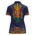 Haiti Flag Traditional Dashiki Women Polo Shirt Black Color