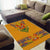Haiti Flag Traditional Dashiki Area Rug Yellow Color