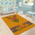 Haiti Flag Traditional Dashiki Area Rug Yellow Color