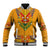 Haiti Flag Traditional Dashiki Baseball Jacket Yellow Color