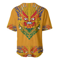 Haiti Flag Traditional Dashiki Baseball Jersey Yellow Color