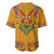 Haiti Flag Traditional Dashiki Baseball Jersey Yellow Color