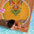 Haiti Flag Traditional Dashiki Beach Blanket Yellow Color