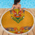 Haiti Flag Traditional Dashiki Beach Blanket Yellow Color