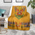 Haiti Flag Traditional Dashiki Blanket Yellow Color