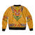 Haiti Flag Traditional Dashiki Bomber Jacket Yellow Color