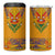 Haiti Flag Traditional Dashiki 4 in 1 Can Cooler Tumbler Yellow Color