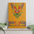 Haiti Flag Traditional Dashiki Canvas Wall Art Yellow Color