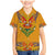 Haiti Flag Traditional Dashiki Family Matching Mermaid Dress and Hawaiian Shirt Yellow Color