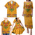 Haiti Flag Traditional Dashiki Family Matching Puletasi and Hawaiian Shirt Yellow Color
