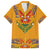 Haiti Flag Traditional Dashiki Family Matching Puletasi and Hawaiian Shirt Yellow Color