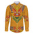 Haiti Flag Traditional Dashiki Family Matching Short Sleeve Bodycon Dress and Hawaiian Shirt Yellow Color