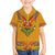 Haiti Flag Traditional Dashiki Family Matching Short Sleeve Bodycon Dress and Hawaiian Shirt Yellow Color