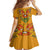 Haiti Flag Traditional Dashiki Family Matching Tank Maxi Dress and Hawaiian Shirt Yellow Color