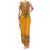 Haiti Flag Traditional Dashiki Family Matching Tank Maxi Dress and Hawaiian Shirt Yellow Color