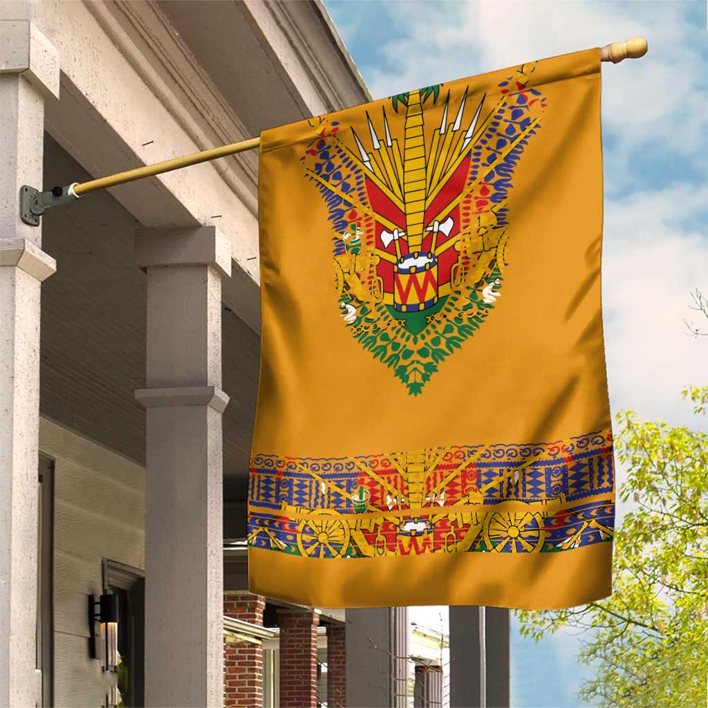 Haiti Flag Traditional Dashiki Garden Flag Yellow Color