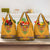 Haiti Flag Traditional Dashiki Grocery Bag Yellow Color