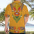 Haiti Flag Traditional Dashiki Hawaiian Shirt Yellow Color
