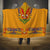 Haiti Flag Traditional Dashiki Hooded Blanket Yellow Color