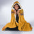 Haiti Flag Traditional Dashiki Hooded Blanket Yellow Color