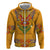 Haiti Flag Traditional Dashiki Hoodie Yellow Color